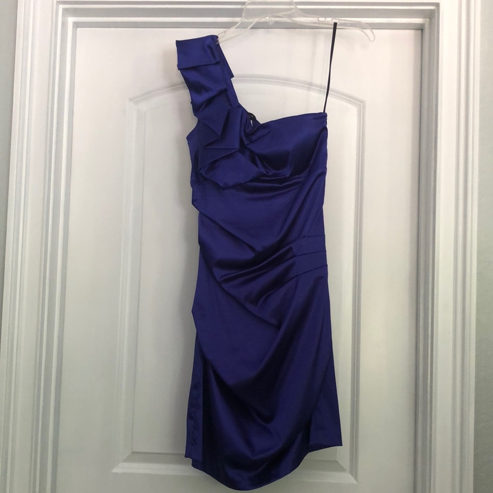 Satin One Shoulder Dress